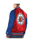 ფოტო #2 პროდუქტის Men's Red, Royal LA Clippers Renegade Satin Full-Snap Varsity Jacket