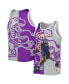 Фото #2 товара Men's Vince Carter Purple and Gray Toronto Raptors Sublimated Player Tank Top