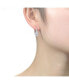 Фото #3 товара Elegant White Gold Plate with Shimmering Cubic Zirconia Halo Drop Earring