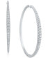 ფოტო #1 პროდუქტის Diamond Graduated Medium Hoop Earrings (1-1/2 ct. t.w.)