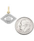 ფოტო #3 პროდუქტის Diamond Evil Eye Charm Pendant (1/20 ct. t.w.) in 10k Gold, Created for Macy's