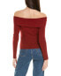 Reveriee Off-The-Shoulder Sweater Women's Red Os