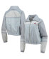 ფოტო #1 პროდუქტის Women's Light Blue Atlanta Braves Colorblock Track Raglan Full-Zip Jacket