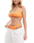 Фото #3 товара Lindex Adele crinkle hardwear bikini top in orange