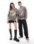 ASOS DESIGN unisex oversized license sweatshirt with Tony the Tiger print in grey