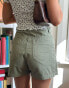 Daisy Street X Chloe Davie wrap mini cargo skort in washed green grün, DE 44 - фото #3