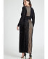Фото #2 товара Plus Size Patchwork Maxi Dress - 30, Black Onyx