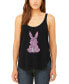 Women's Premium Easter Bunny Word Art Flowy Tank Top