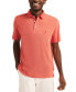 Men's Textured Pieced Piqué Short Sleeve Polo Shirt Красный, S - фото #1