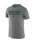 Фото #4 товара Men's Heathered Gray Michigan State Spartans Team DNA Legend Performance T-shirt