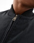 Brave Soul full zip bomber jacket in black