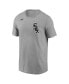 Футболка мужская с именной и номерной вышивкой Nike Bo Jackson Heathered Gray Chicago White Sox из коллекции Cooperstown Серый, S - фото #3