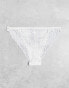 Фото #4 товара Gilly Hicks floral lace strappy thong 3-pack in white