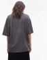 Topshop graphic license Megadeath oversized tee in charcoal