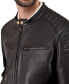 ფოტო #4 პროდუქტის Men's Café Racer Nappa Leather Jacket