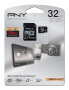 PNY HP microSDHC U1 - 32 GB - MicroSD - Class 10 - 20 MB/s - 15 MB/s - Black