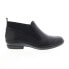 David Tate Naya Womens Black Wide Leather Slip On Ankle & Booties Boots 6