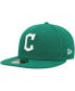 Фото #2 товара Men's Kelly Green Cleveland Guardians Logo White 59FIFTY Fitted Hat