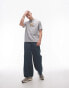 Topman wide leg trousers in mid blue