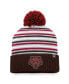 Men's Brown Brown Bears Dash Cuffed Knit Hat with Pom - фото #3