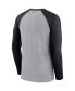 Фото #4 товара Men's Gray and Black Miami Marlins Game Authentic Collection Performance Raglan Long Sleeve T-shirt