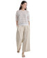 ფოტო #8 პროდუქტის Women's Round-Neck Short-Sleeve Open-Crochet Sweater