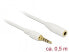 Фото #2 товара Delock 85628 - 3.5mm - Male - 3.5mm - Female - 0.5 m - White