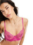 Фото #5 товара Hunkemoller Isabelle demi lace unpadded bra in sparkle pink