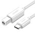 Фото #1 товара Kabel przewód do drukarki USB-C - USB-B 480Mb/s 1m biały