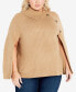 Фото #1 товара Plus Size Dani Button Cape Sweater