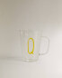 Borosilicate mug with initial q