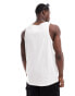 ASOS DESIGN 2 pack vests in cream and brown