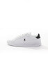 Polo Ralph Lauren heritage court leather trainer with pony logo in white