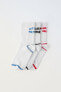 Фото #5 товара Pack of three pairs of sports socks with slogan