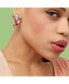 ფოტო #3 პროდუქტის Women's Pink Triangle Drop Earrings