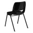 Фото #2 товара Hercules Series 880 Lb. Capacity Black Ergonomic Shell Stack Chair With Padded Seat And Back
