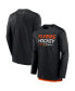 Фото #1 товара Men's Black Philadelphia Flyers Authentic Pro Long Sleeve T-shirt