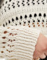 Фото #3 товара ASOS DESIGN Curve jumper with open stitch in textured yarn in cream