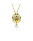 Фото #5 товара Swarovski crystal Swarovski Imitation Pearl, Shell, White, Gold-Tone Idyllia Y Pendant Necklace