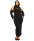 ფოტო #1 პროდუქტის Plus Size Femmefatale Ribbon Collar Dress