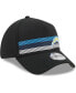 Фото #3 товара Men's Black Los Angeles Chargers Flawless Stripe 39THIRTY Flex Hat