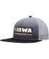 Фото #1 товара Men's Black, Gray Iowa Hawkeyes Snapback Hat