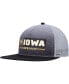 ფოტო #1 პროდუქტის Men's Black, Gray Iowa Hawkeyes Snapback Hat