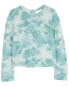 Фото #3 товара Kid Tie Dye Knit Long-Sleeve Fashion Top - Blue 6-6X