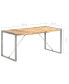 Dining Table 63"x31.5"x29.5" Solid Rough Mango Wood