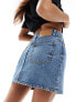 ASOS DESIGN Petite denim high waist mini skirt in midwash blue 44 - фото #3