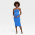Фото #1 товара Cut Out Maternity Bodycon Dress - Isabel Maternity by Ingrid & Isabel Blue XS