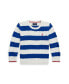 Фото #1 товара Toddler and Little Boys Striped Cable-Knit Cotton Sweater