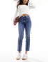 Фото #2 товара River Island high waist slim jean in darkwash blue