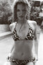 Animal print triangular bikini top